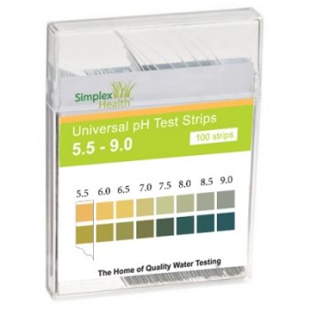 SimplexHealth Wassertest für pH 5,5-9 (100 Stück)