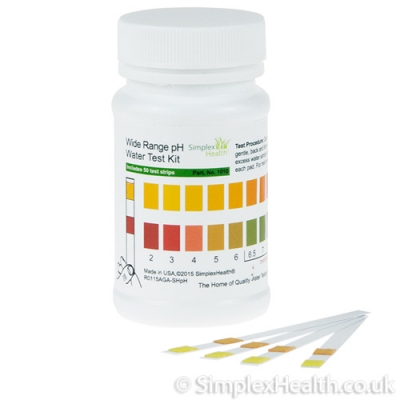 SimplexHealth Wassertest für pH 2-12 (50 Stück)