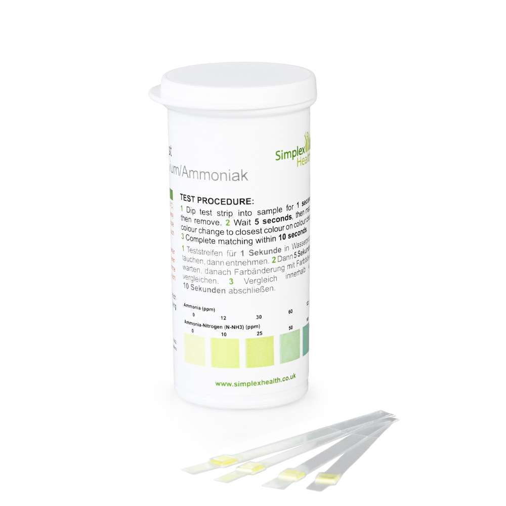 Wassertest für Ammoniak Teststreifen 0-100ppm Wasserteststreifen (25 Stück)