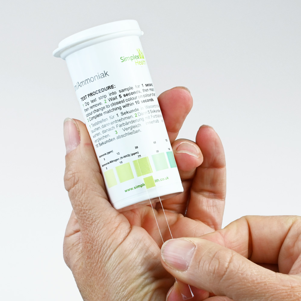 Wassertest für Ammoniak Teststreifen 0-100ppm Wasserteststreifen (25 Stück)
