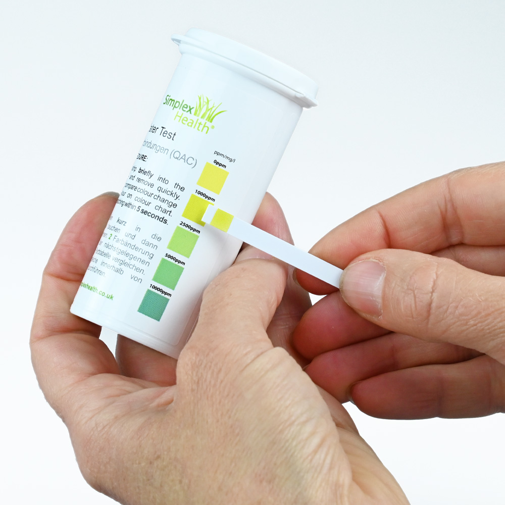 Wassertest Quaternäres Ammonium Teststreifen 0-10000ppm (50 Stück) (QUAT)